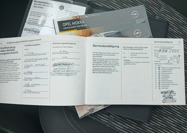 Opel Mokka cena 52900 przebieg: 70870, rok produkcji 2016 z Ustka małe 781